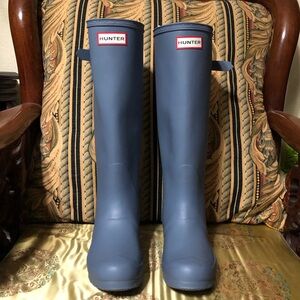 Hunter Blue Rain Boots